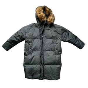 Zara Black Duck Down Parka Jacket S